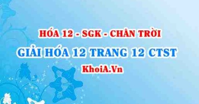 Giải Hóa 12 trang 12 Chân trời Sáng tạo